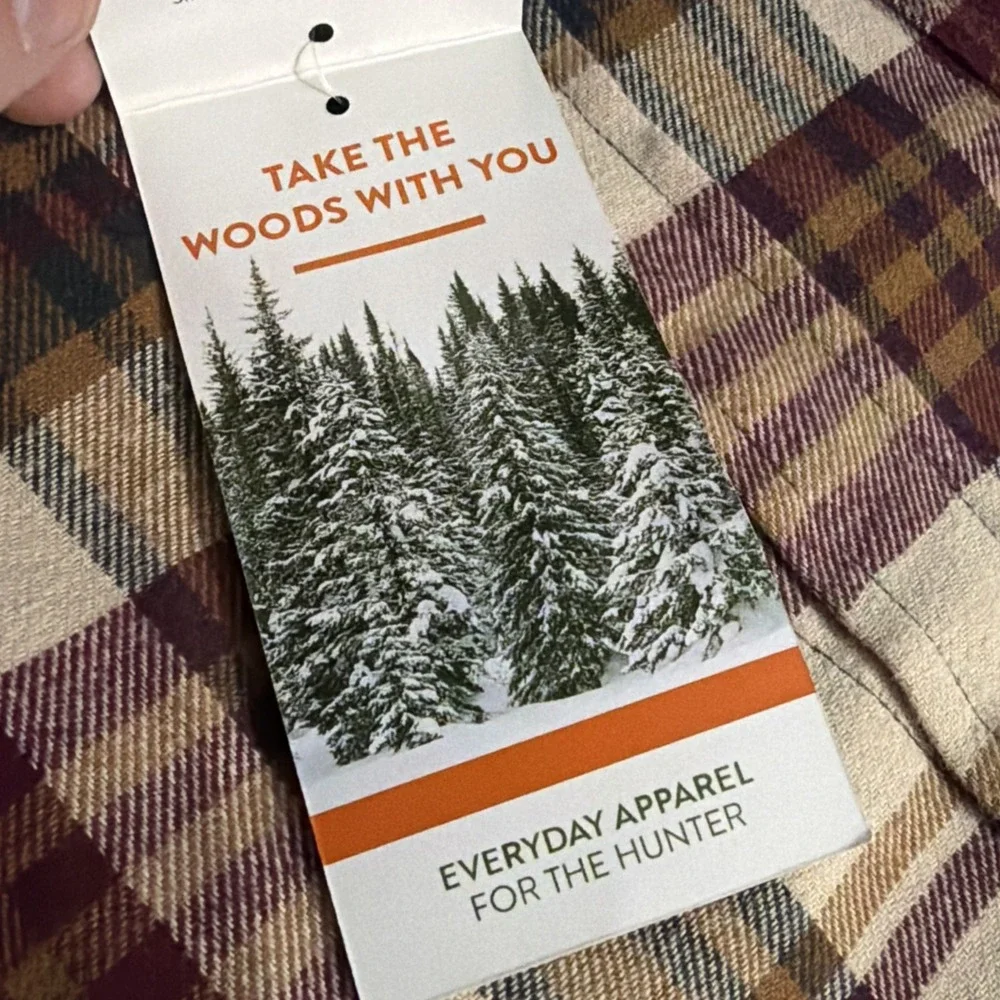 NWT Legendary Whitetails Men's Buck Camp Cedarwood Plaid Flannel Shirt Sz XL